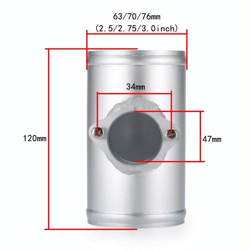 63mm XH-UN606 Car Modified Engine Air Flow Meter Flange Intake Sensor Base for Volkswagen / Nissa...