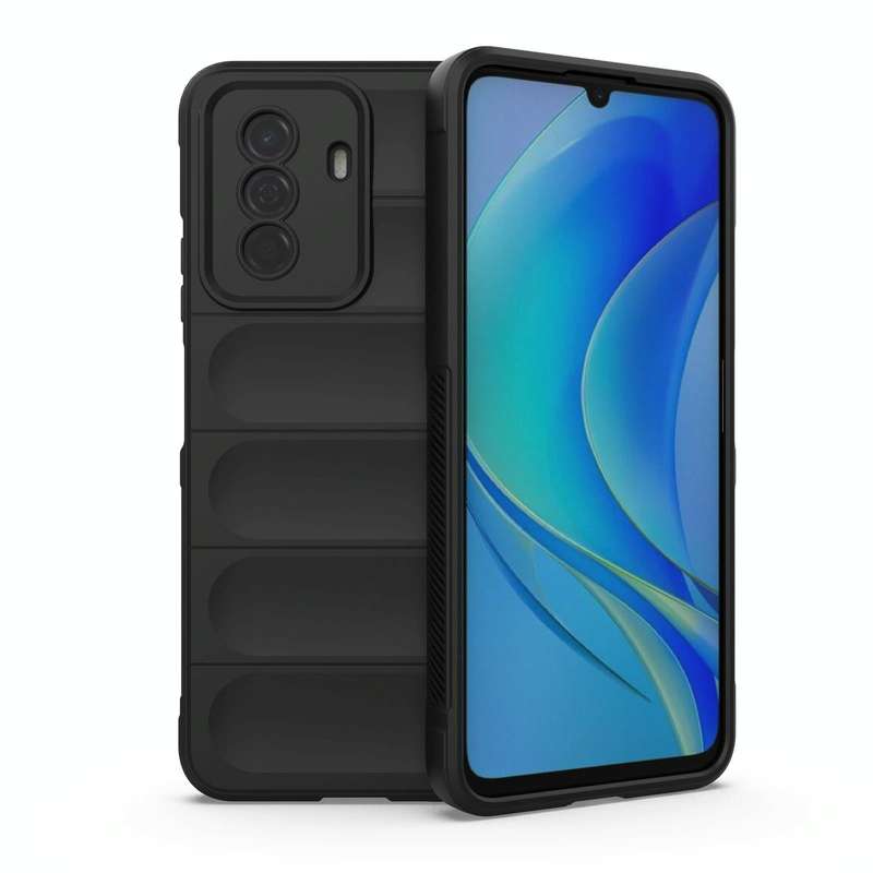 For Huawei Enjoy 50 4G / Nova Y70 Magic Shield TPU + Flannel Phone Case(Black)