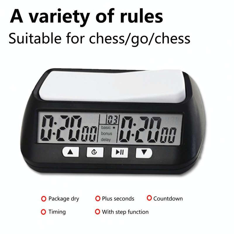 YS YS-902 Chess Timer Chess Clock for Go Tournament(Black English Version)