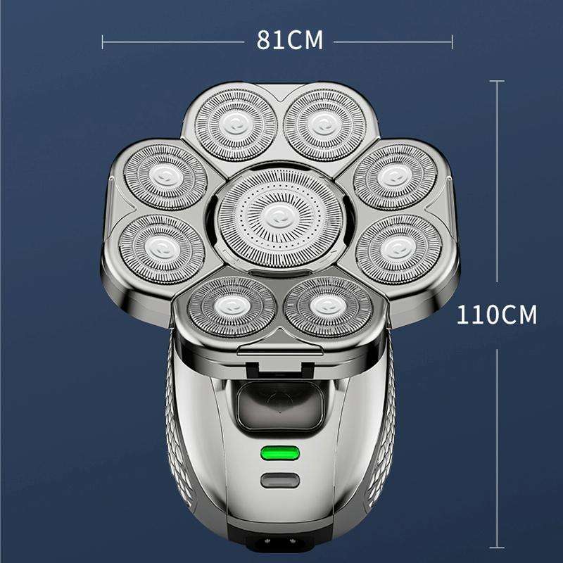 6 In 1 9 Knife Head Multifunctional USB Shaver Full Body Water Washing Shaver Men Hair Bald