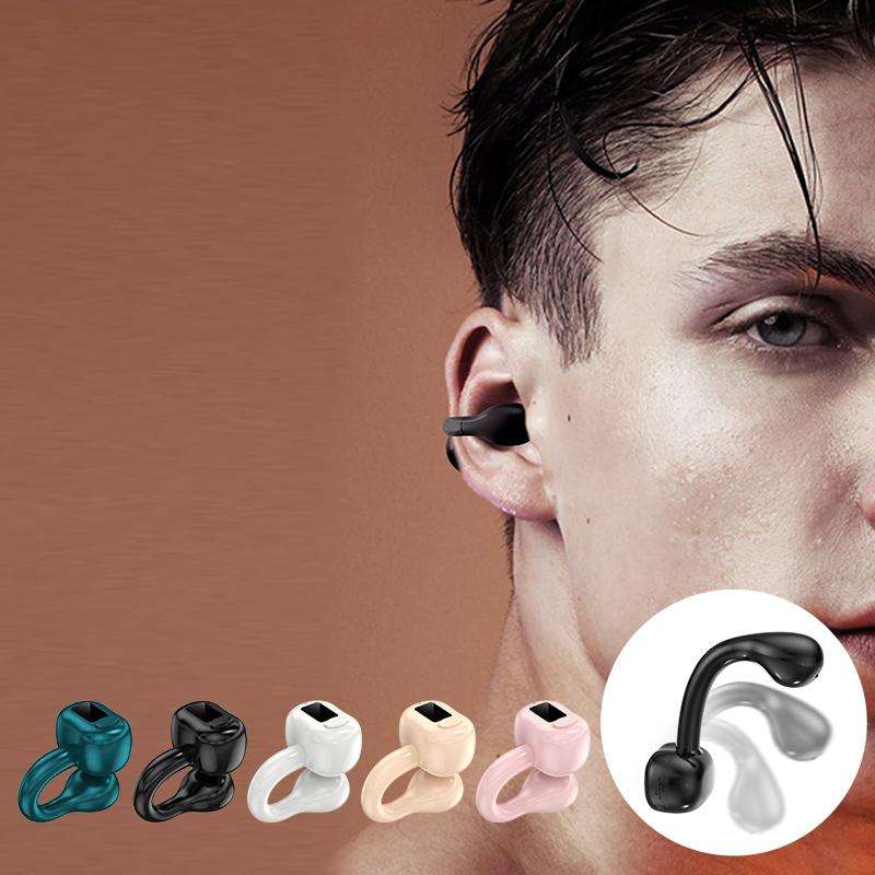 M10 IPX5 Waterproof Ear Clip Bluetooth Earphones, Style: Single Skin Color