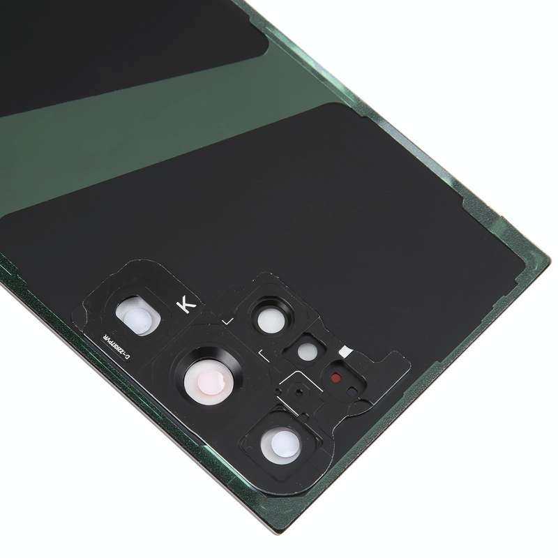 For Samsung Galaxy S23 Ultra SM-S918 Glass Battery Back Cover with Camera Lens Cover(Grey)