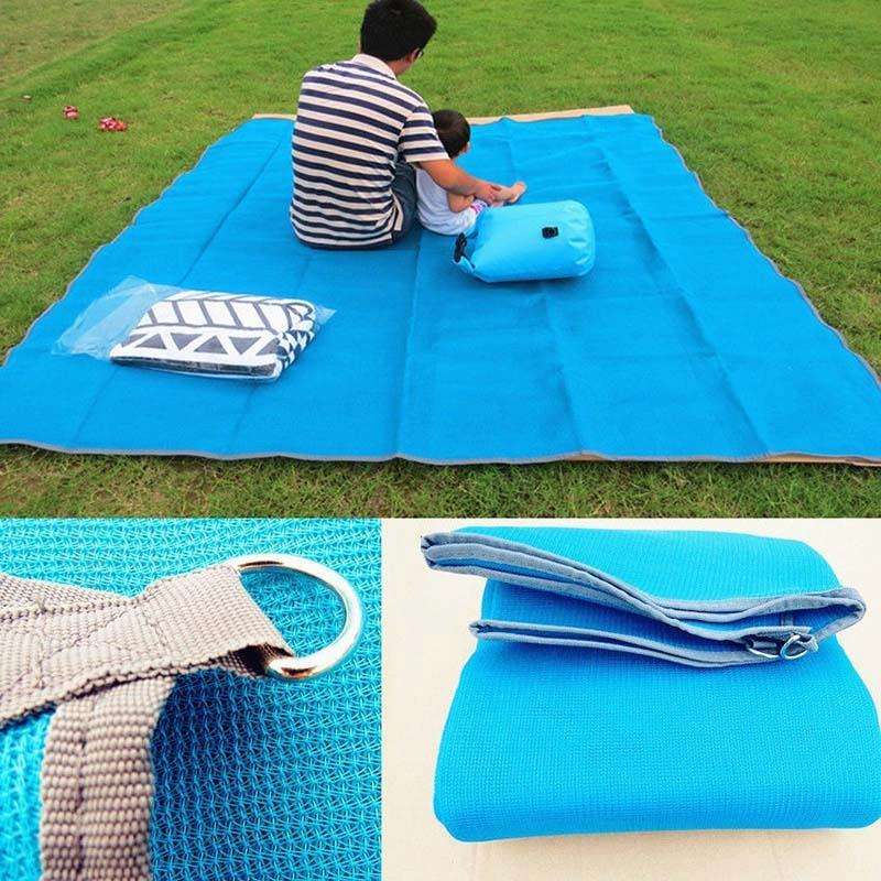 Sand Free Mat Lightweight Foldable Outdoor Picnic Mattress Camping Cushion Beach Mat, Size: 2x1.5...