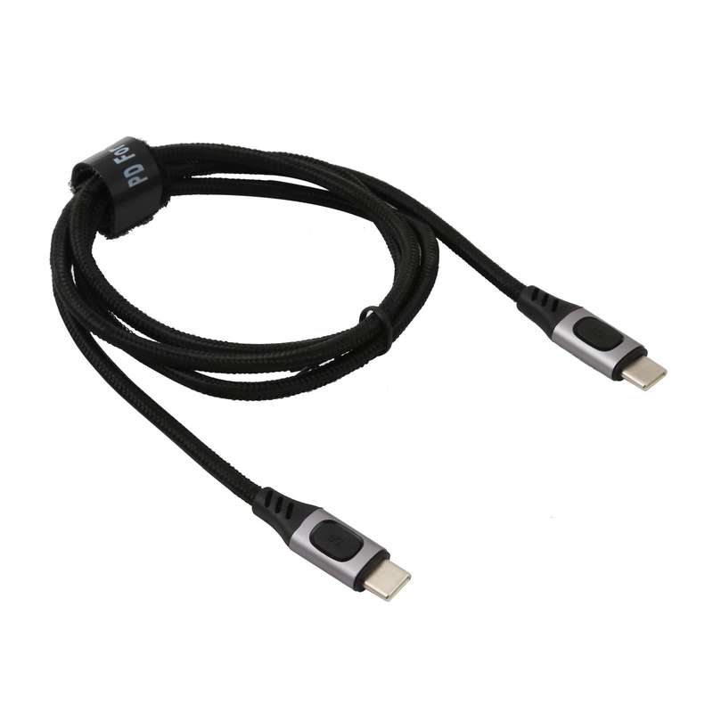 100W 5A USB-C / Type-C Male to USB-C / Type-C Male PD Fast Charging Braided Data Cable, Cable Len...