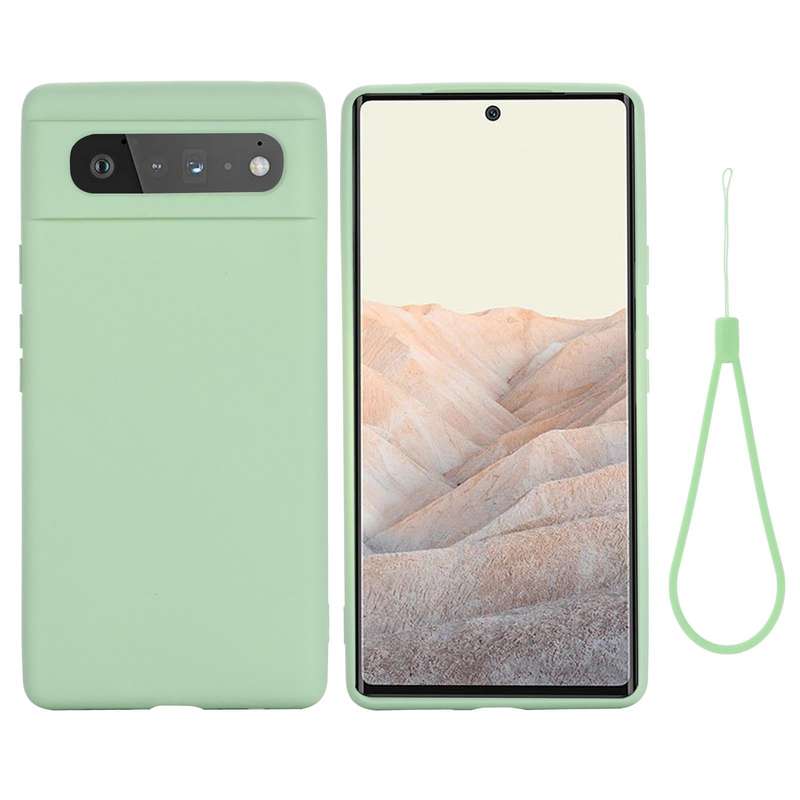 For Google Pixel 6 Pure Color Liquid Silicone Shockproof Full Coverage Case(Green)