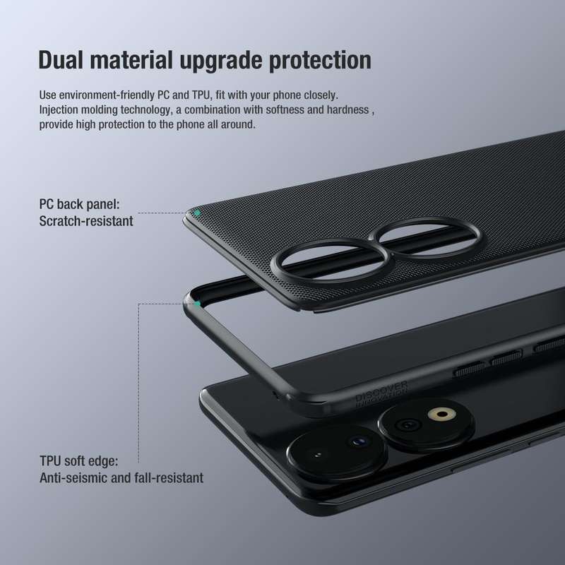 For Honor 90 NILLKIN Frosted Shield Pro PC + TPU Phone Case(Black)