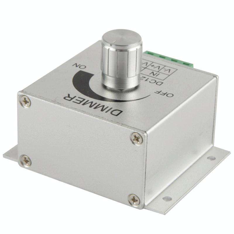 Aluminum Single Color Dimmer Switch LED Dimmer Controller for Strip Light DC12-24V, Output Curren...