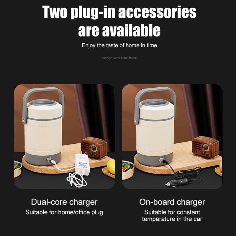 2.0L 304 Food Grade Insulated Lunch Box Electric Thermostat Lunch Bucket, CN Plug, Color: Tempera...