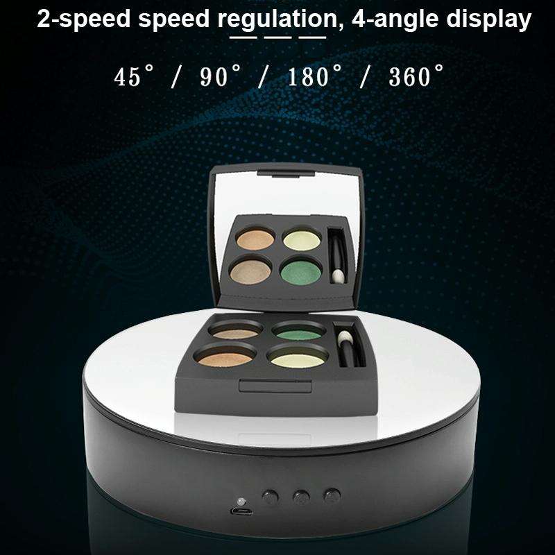 15cm Adjustable Speed Rotating Display Stand Props Turntable(White Mirror)