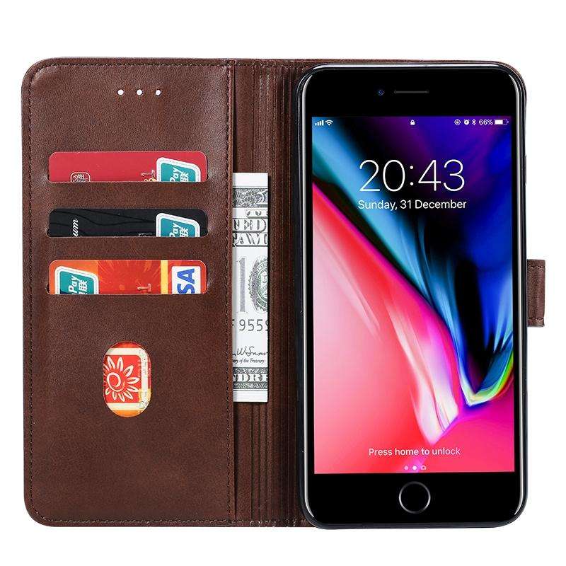 For iPhone 8 Plus / 7 Plus GUSSIM Magnetic Horizontal Flip Leather Case with Holder & Card Slots ...
