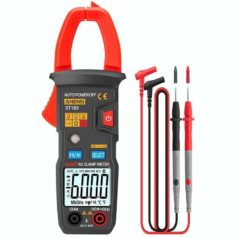 ANENG Intelligent Digital Backlit Clamp-On High-Precision Multimeter, Specification: ST183 6000-c...