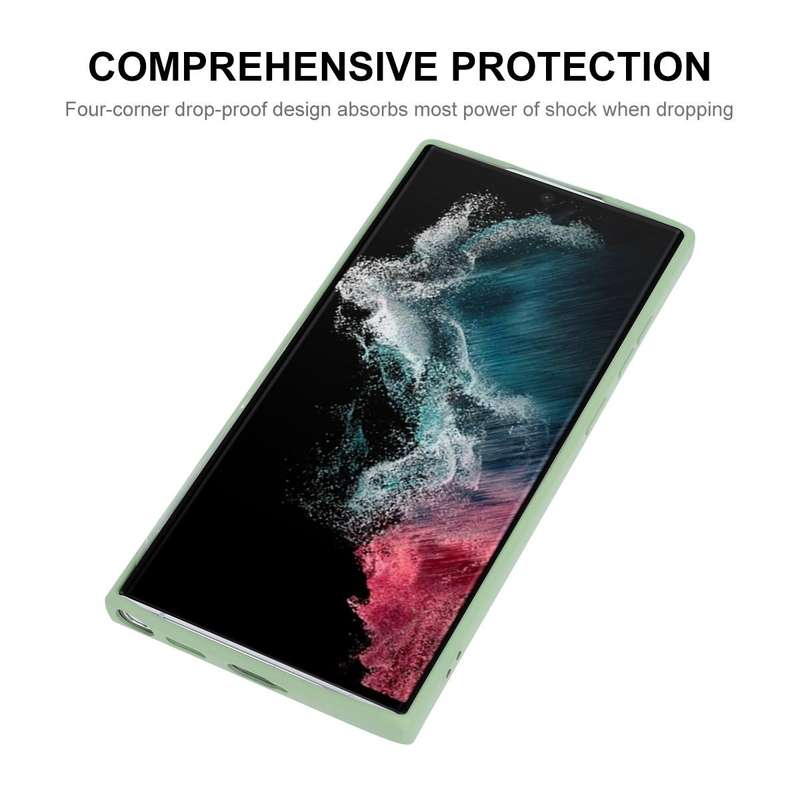 For Samsung Galaxy S22 Ultra 5G ENKAY Liquid Silicone Soft Shockproof Phone Case(Beige)