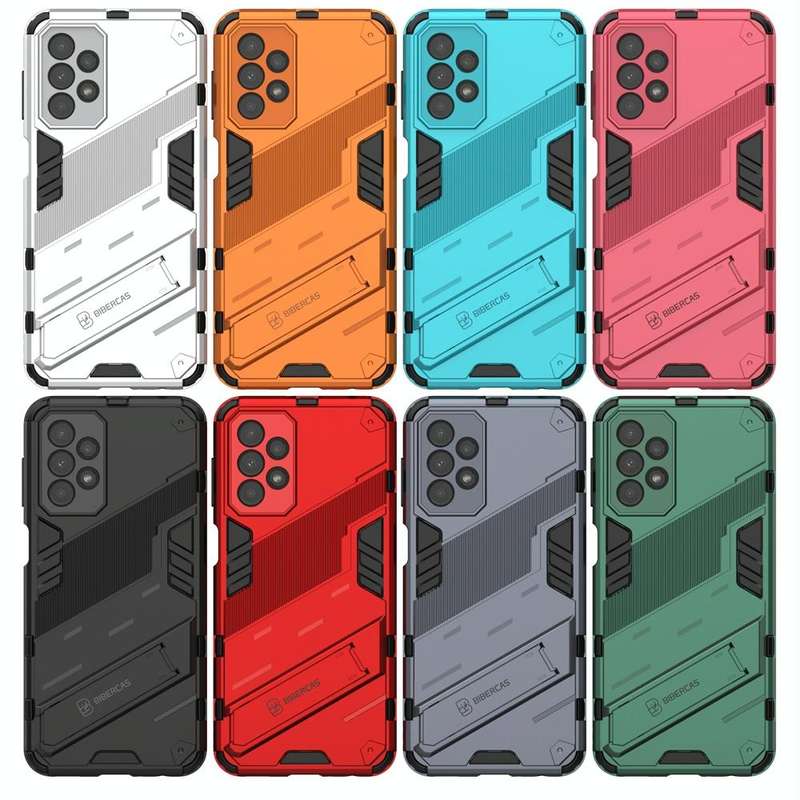 For Samsung Galaxy A23 Punk Armor 2 in 1 PC + TPU Shockproof Phone Case with Invisible Holder(Green)