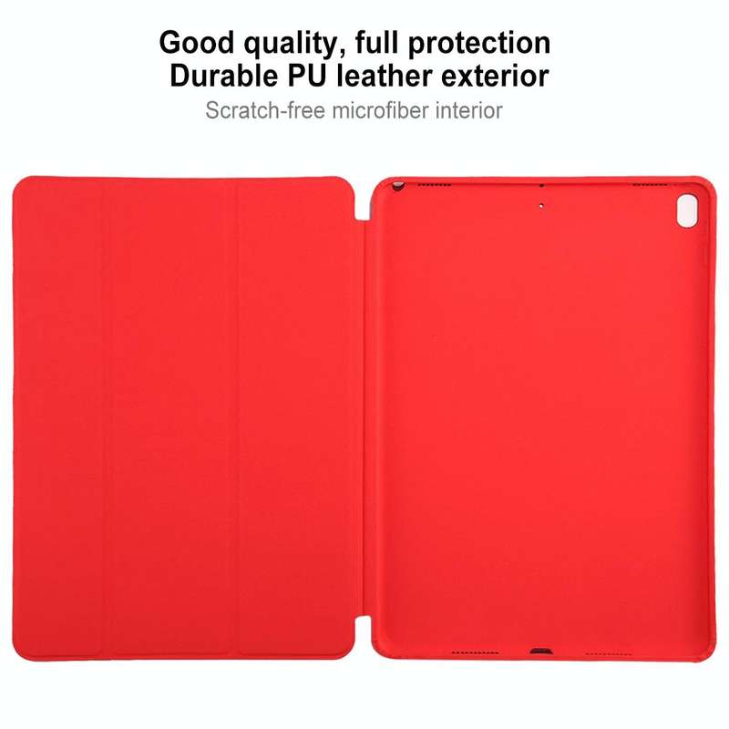 For iPad Air 3 10.5 inch Horizontal Flip Smart Leather Case with Three-folding Holder(Red)