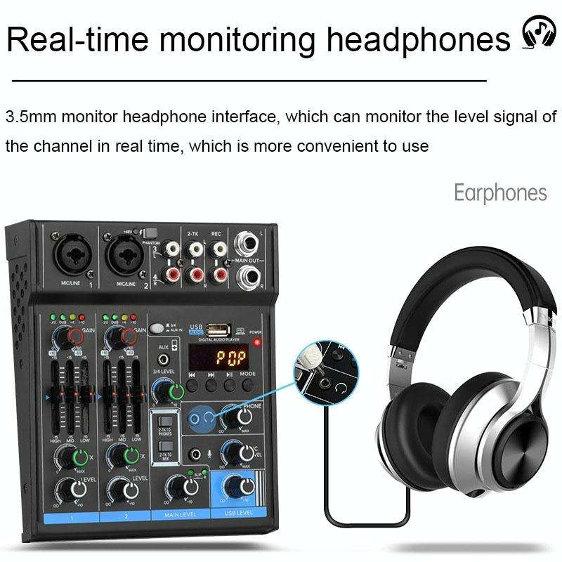 USB Balanced 4-ways Home Computer Recording Bluetooth Sound Card(M4)