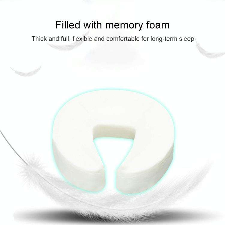 Adjustable Headrest Face Pillow Family Massage Beauty Cradle Rest Pad For Desk(Purple Color)