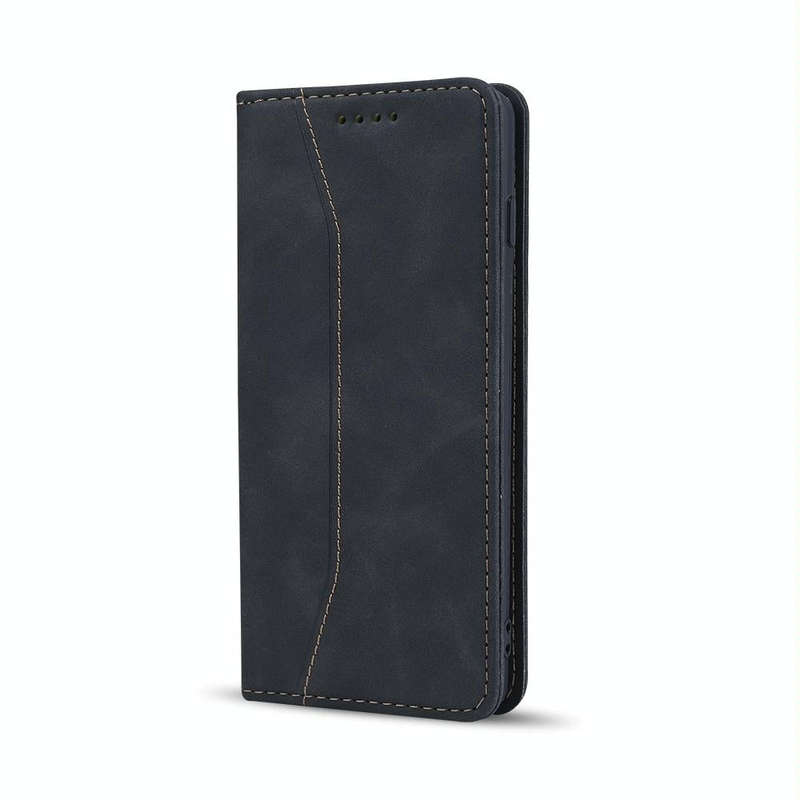 For Samsung Galaxy S9 Skin-feel Calfskin Texture Magnetic Dual-Fold Horizontal Flip Leather Case ...