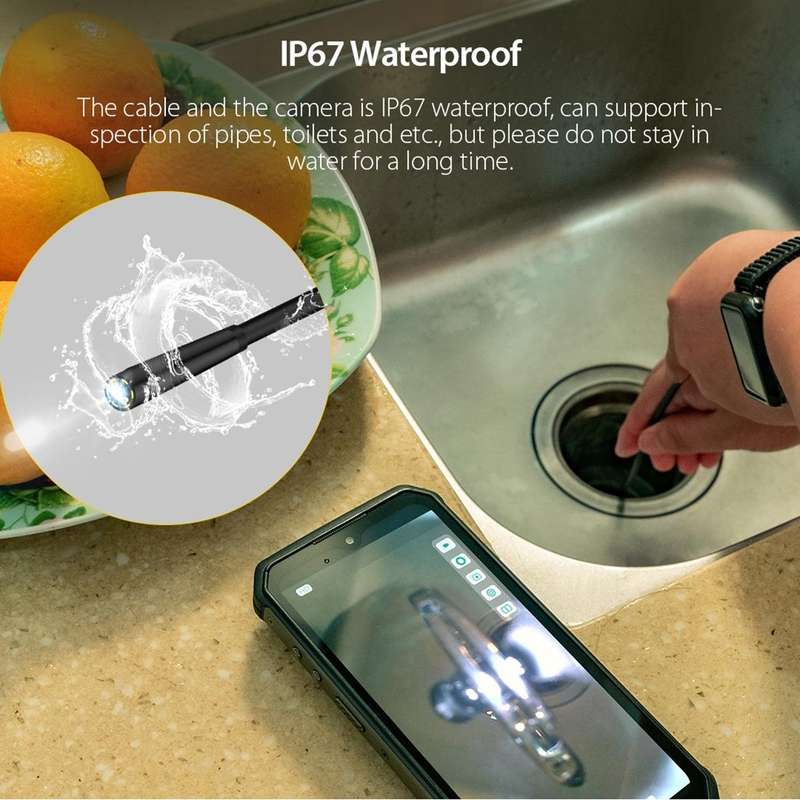 Ulefone Endoscope E1 IP67 Waterproof 3 in 1 Endoscope for Ulefone Power Armor 21 / 19 / 18T / 16 ...