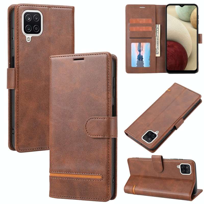 For Samsung Galaxy A12 5G / 4G Classic Wallet Flip Leather Phone Case(Brown)