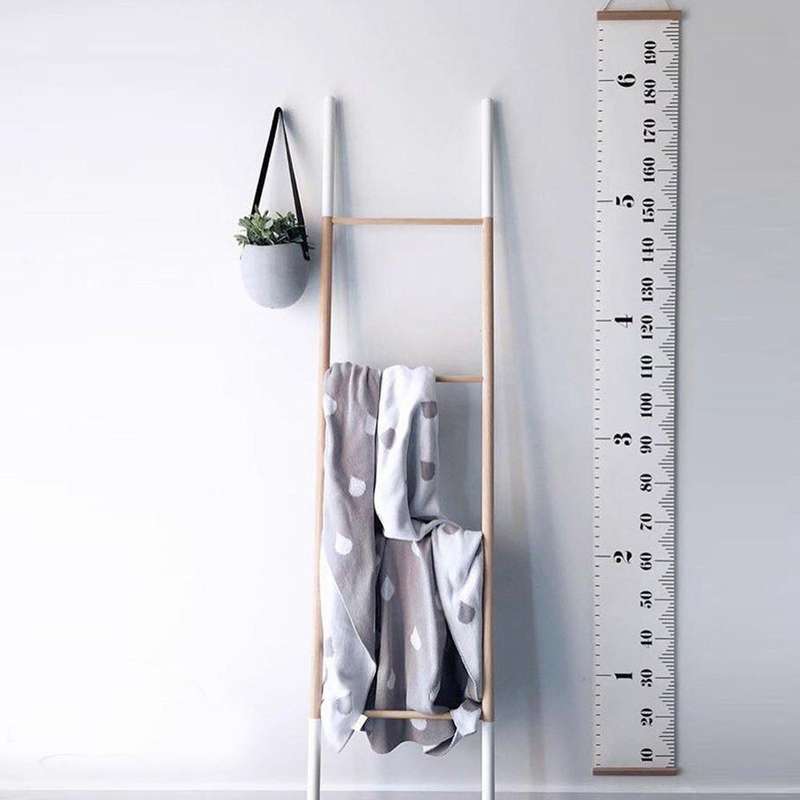Wooden Wall Hanging Kids Growth Chart Height Measure Ruler Wall Sticker for Kids Room Home Decora...