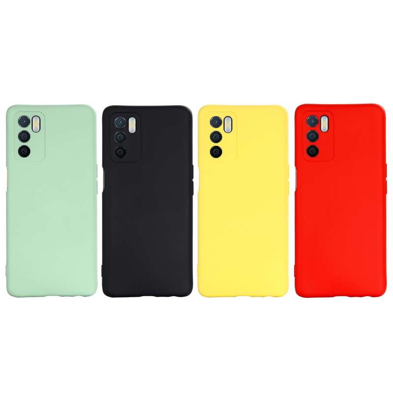 For OPPO A16 / A16S Foreign Version Solid Color Liquid Silicone Shockproof Full Coverage Protecti...