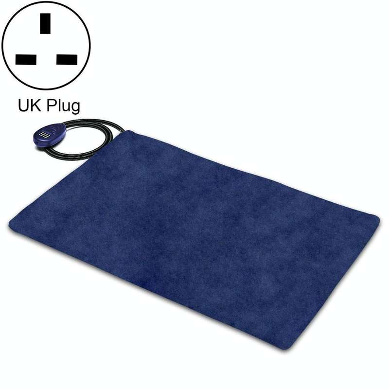 65x40cm Blue 12V Low Voltage Multifunctional Warm Pet Heating Pad Pet Electric Blanket(UK Plug)