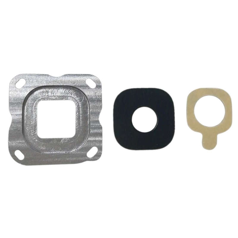 For Galaxy C7 10pcs Back Camera Bezel & Lens Cover with Sticker (Grey)