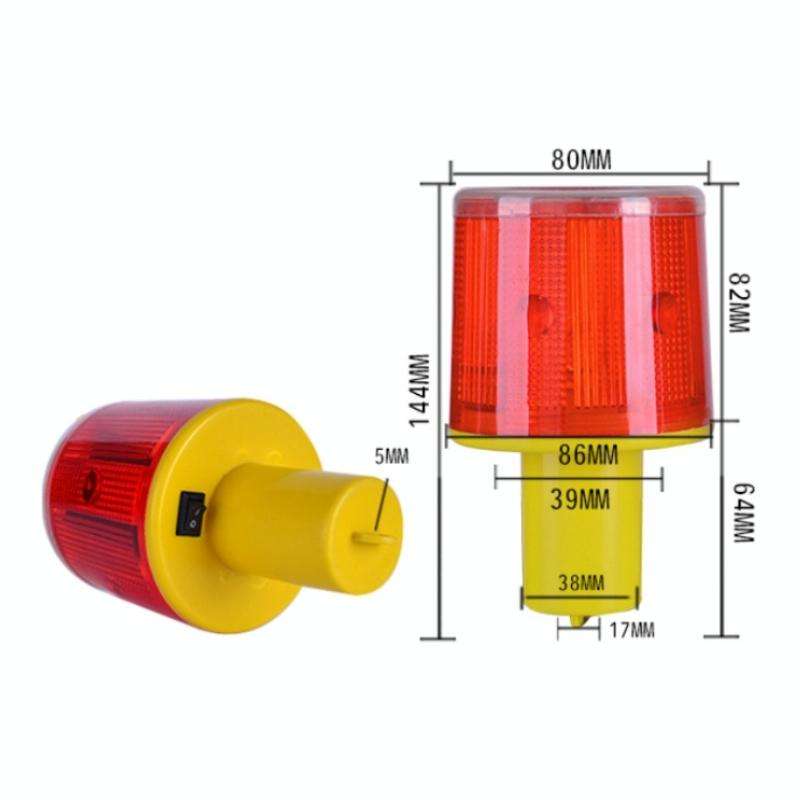 Night Solar Safety Warning Flash Light, Specification:05 Thick Sticks Tied or Inserted(Yellow)