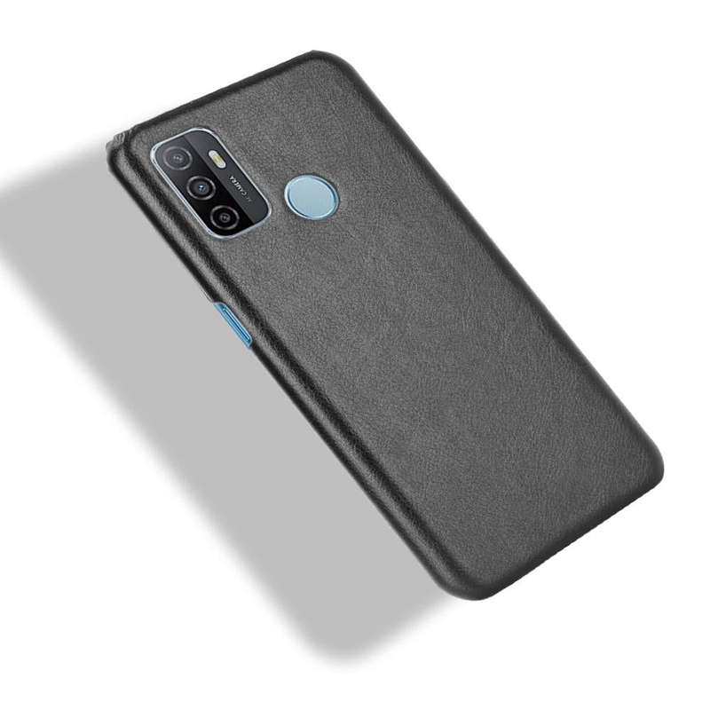 For OPPO A53 (2020) / A32 (2020) Shockproof Litchi Texture PC + PU Case(Black)