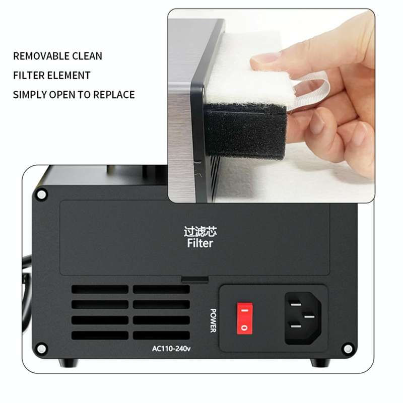 TBK D-201 2 in 1 Intelligent Constant Temperature Soldering Iron With Solder Smoking Absorber Too...