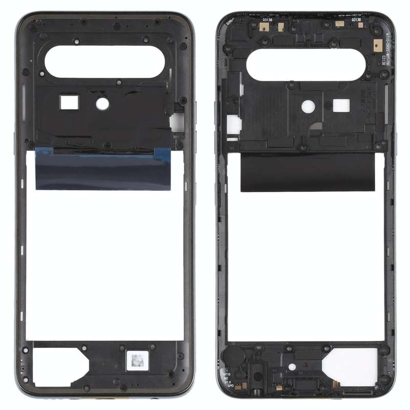 Middle Frame Bezel Plate for LG K61 LMQ630EAW, LM-Q630EAW, LM-Q630 (Black)