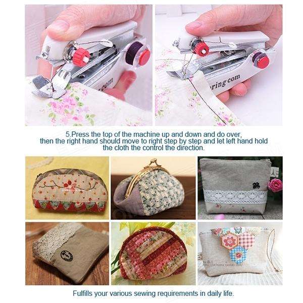 Handheld Mini Mechanical Sewing Machine, Random Color Delivery