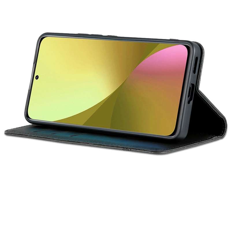 For Xiaomi 12 Lite AZNS Magnetic Calf Texture Leather Phone Case(Black)