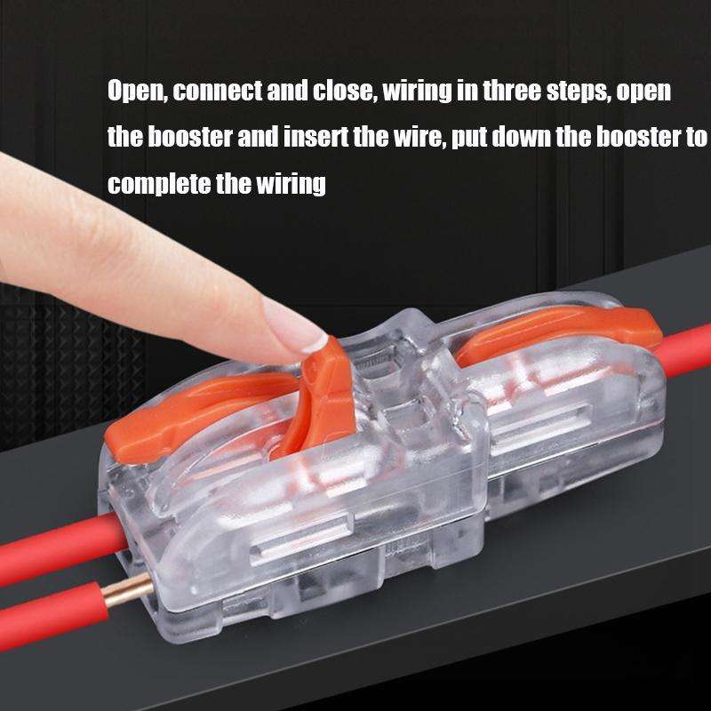 10 PCS Multi-Function Branch Wire Butt Copper Wire Quick Connection Terminal, Model: F14 Blue Han...