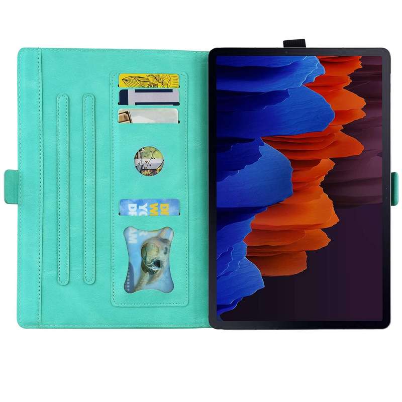 For Samsung Tab S7+ T970 T976B Love Butterfly Pattern Horizontal Flip Leather Case with Holder(Gr...