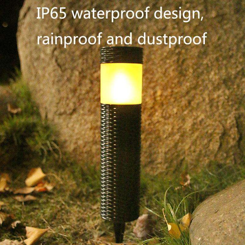Solar LED Outdoor Waterproof Cylinder Lawn Light, Style: Warm Light
