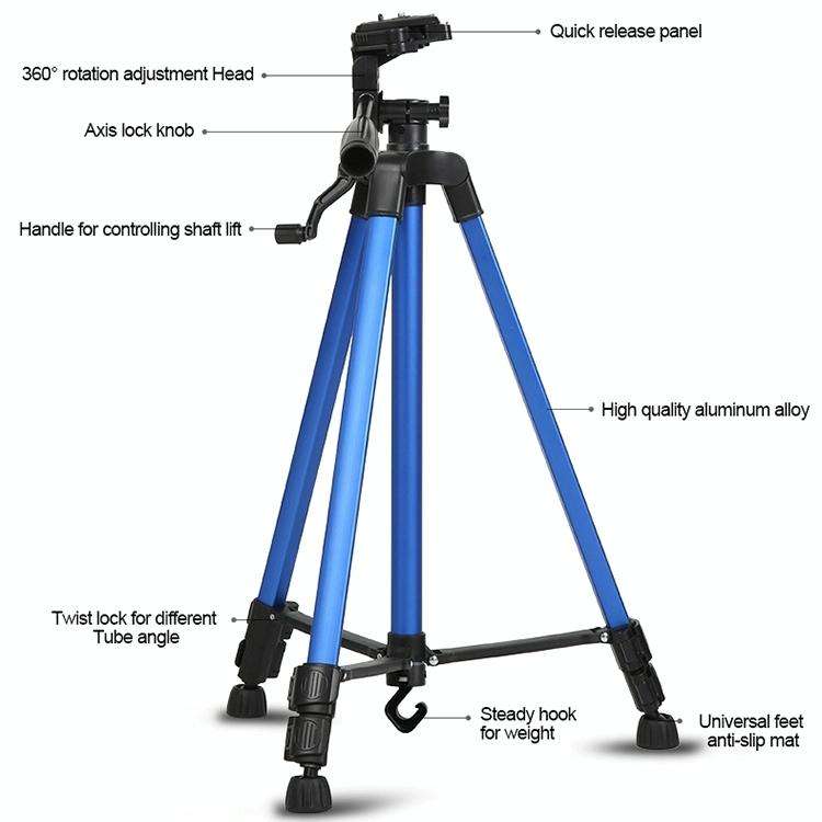 Portable Phone Live Selfie 3366 Tripod Stand DV SLR Camera Self-timer Full Light Bracket(Silver)