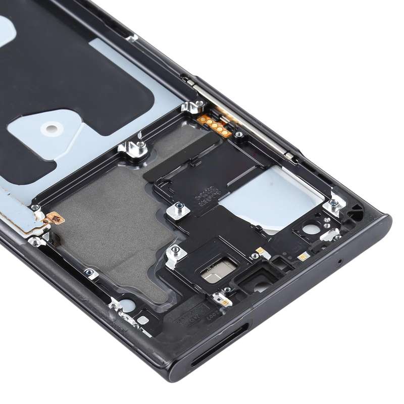 For Samsung Galaxy Note20 Ultra SM-N985F Middle Frame Bezel Plate With Parts (Black)