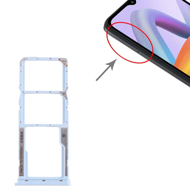 For Xiaomi Redmi A2+ SIM Card Tray + SIM Card Tray + Micro SD Card Tray (Blue)