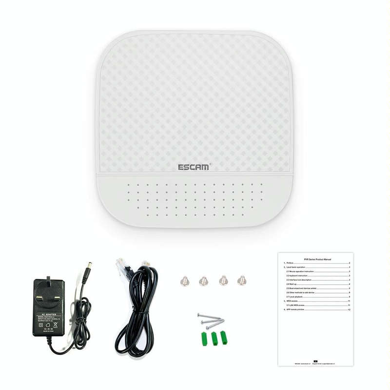 ESCAM PVR204 1080P 4CH+2CH ONVIF NVR Digital Video Recorder with 2CH Cloud Channel for IP Camera ...