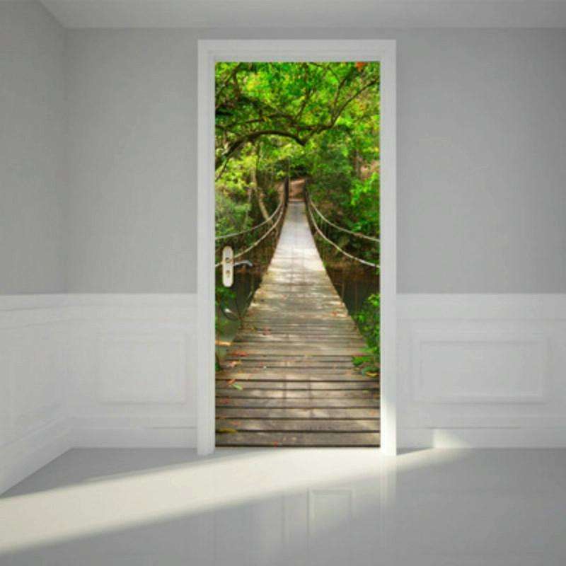 3D Wallpaper Poster Stickers Self Adhesive Removable Home Door Decoration Stickers, Size:60cm180cm