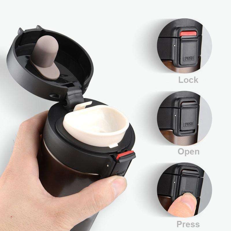 Double Wall Stainless Steel Vacuum Flasks 380ml Car Thermo Cup Coffee Tea Travel Mug Thermol Bott...