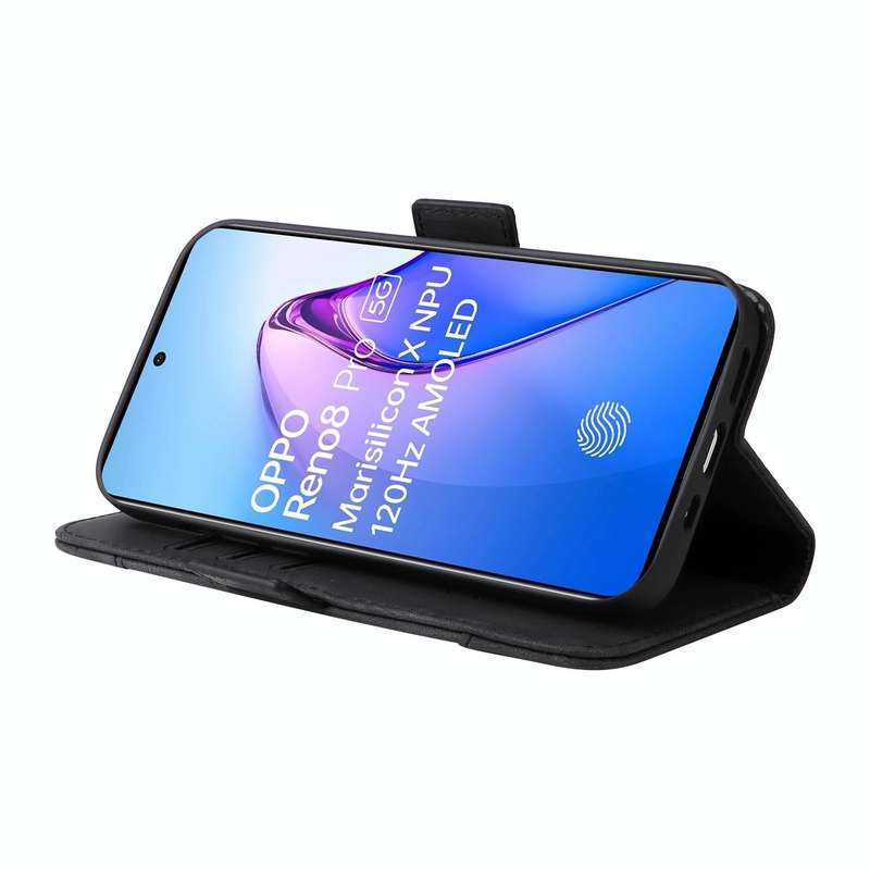 For OPPO Reno8 Pro 5G Global / Reno8 Pro+ BETOPNICE Dual-side Buckle Leather Phone Case(Black)