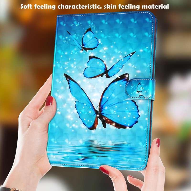 For Lenovo M10 TB-X505L / TB-X505F 3D Painted Pattern Leather Tablet Case(Three Butterflies)