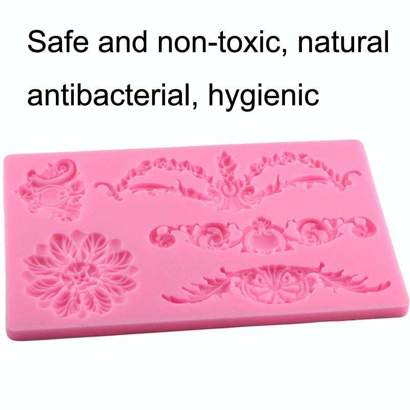 CF394 Cake Border Floral Fondant Silicone Mold