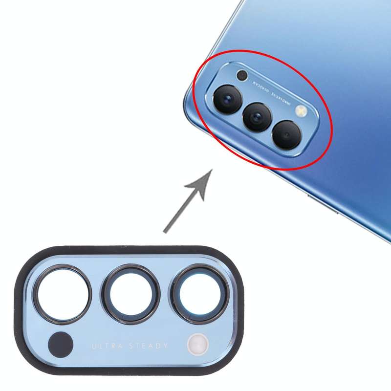 For OPPO Reno4 5G PDPM00, PDPT00, CPH2091  Camera Lens Cover (Blue)