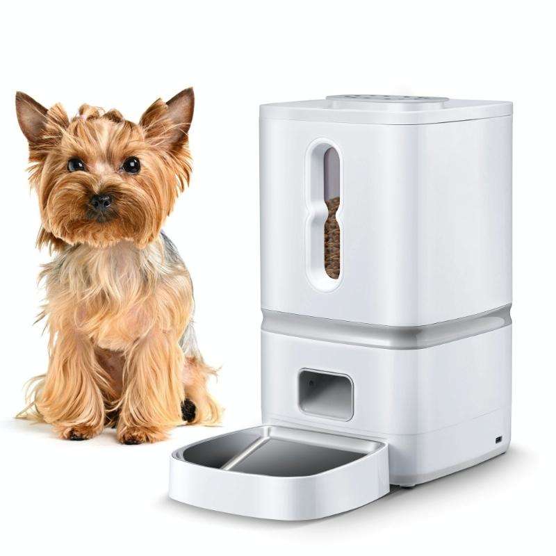 7L Smart Pet Feeder Timed Quantitative Large Window Cat And Dog Food Dispenser, Plug Type: EU Plug
