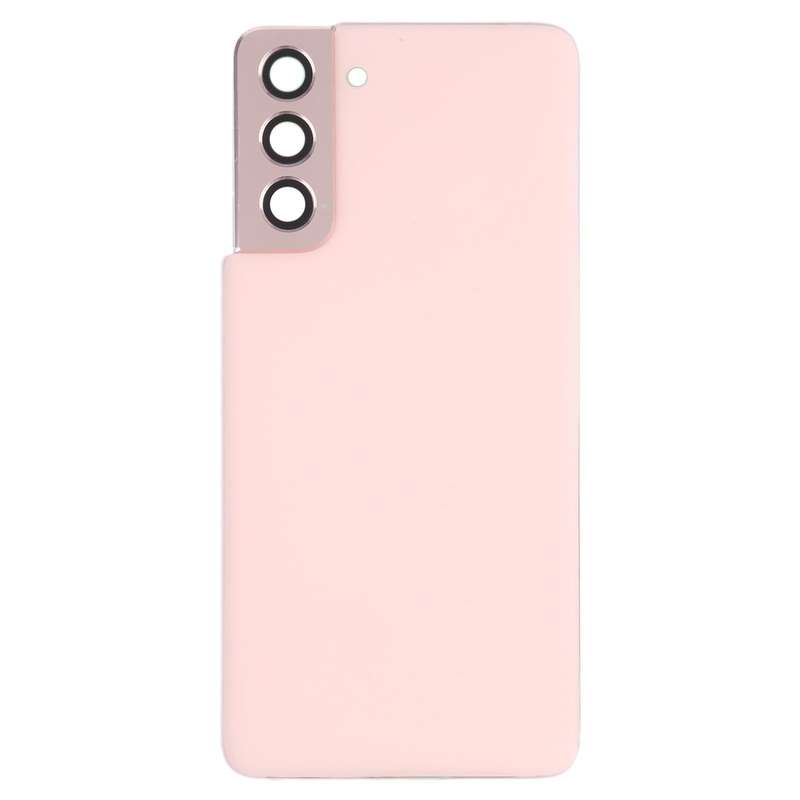 For Samsung Galaxy S21 5G Battery Back Cover with Camera Lens Cover (Pink)