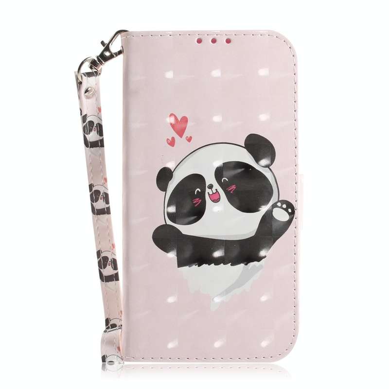 For Huawei nova 8i / Honor 50 3D Colored Horizontal Flip Leather Phone Case(Heart Panda)