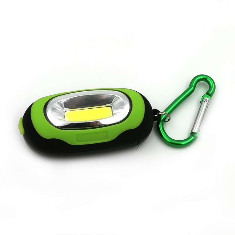 Portable Mini Keychain Pocket Torch COB LED Light Flashlight Lamp with 3 Modes(Green)